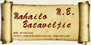 Mahailo Bataveljić vizit kartica